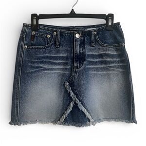 Vintage Mudd Dark Blue Denim Mini Skirt Y2K Size 3 Like New Faded Wash